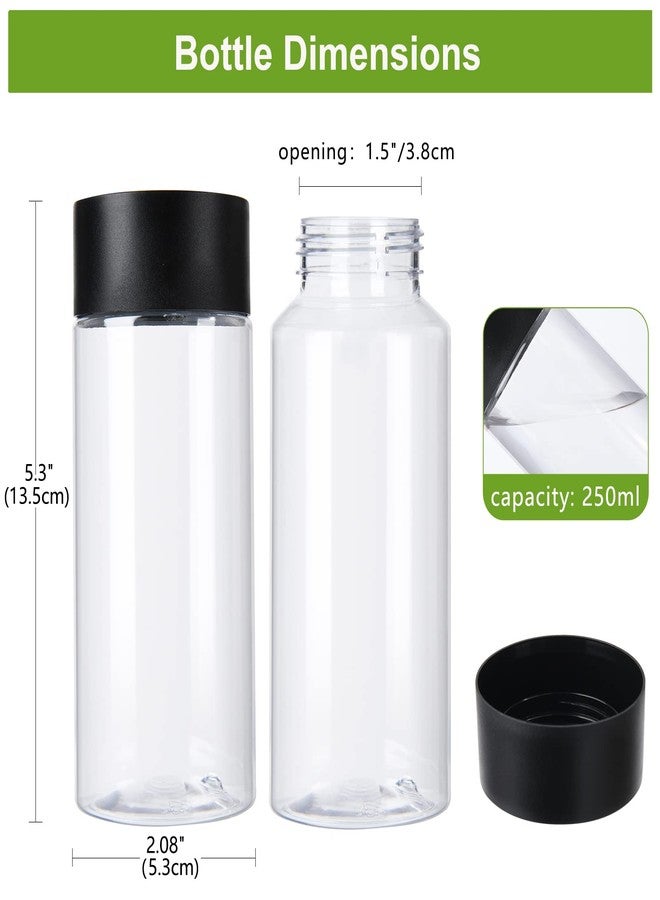 zmybcpack 24 Pack 8 oz Plastic Juice Bottles With Caps-Plastic Smoothie Bottles-Reusable Bulk Beverage Containers with Lids For Juice, Beverage - Image 2